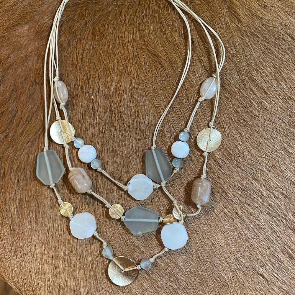 Chico’s Green Sea Glass Necklace